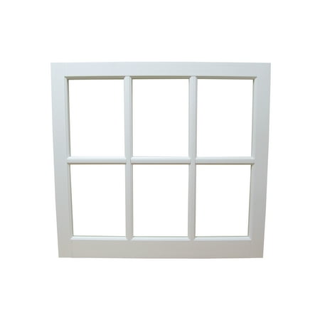 Barn Sash Window PVC 31" x 29" Traditional Style 6 lite