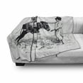 thumbnail image 3 of Donkey Soft Flannel Fleece Blanket, Water Carrier from Tyre Lebanon Vintage Engraved Illustration of Travel Journal, Cozy Plush for Indoor and Outdoor Use, 50" x 70", Black and White, by Ambesonne, 3 of 6