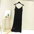thumbnail image 2 of BUIGTTKLOP Nightgown for Women Sleeveless Spaghetti Strap Pajamas Dress V Neck Knee Length Nightshirts Soft Loungewear, 2 of 6