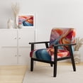 thumbnail image 2 of Designart "Fractal Spiral in Blue and Red I" Multi-Color Fractal Upholstered Accent Chair - Industrial Arm Chair For Living Room, 2 of 5