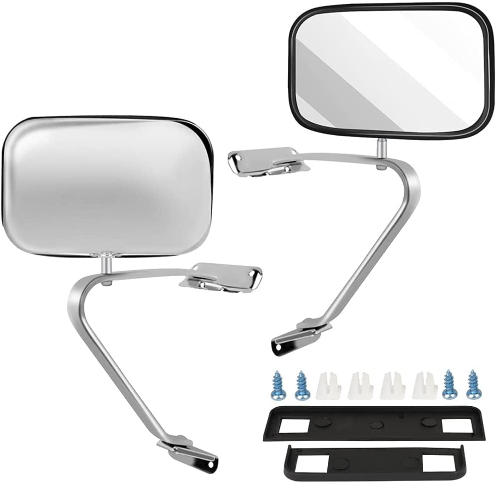 Buy SCITOO Towing Mirrors Pair Chrome Side View Mirror by Replacement ...