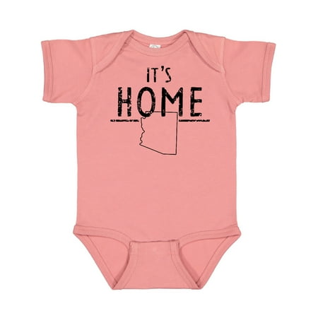

Inktastic It s Home- Arizona State Outline Distressed Text Gift Baby Boy or Baby Girl Bodysuit