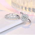 thumbnail image 5 of HomeKingdee Adjustable Moissanite Snowflake Rings Set (2 Pcs) - Fashionable Zircon and Copper Engagement Rings for Women, Perfect for Parties, Dates and Gifts, 5 of 5
