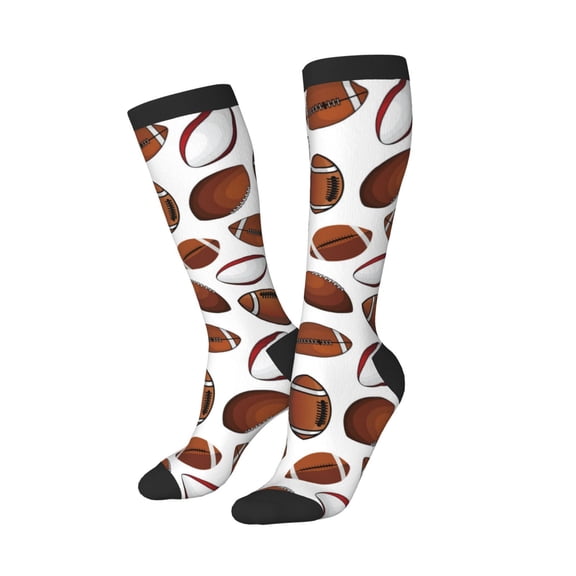 Knee High Socks for Women Men Athletic - football AB Thigh-High Black Sole Comfort Breathable Long Socks for Casual Travel Running