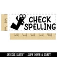 thumbnail image 2 of Check Spelling Teacher Student School Self-Inking Rubber Stamp Ink Stamper - Lime Green Ink - Large 2-3/4 Inch, 2 of 7