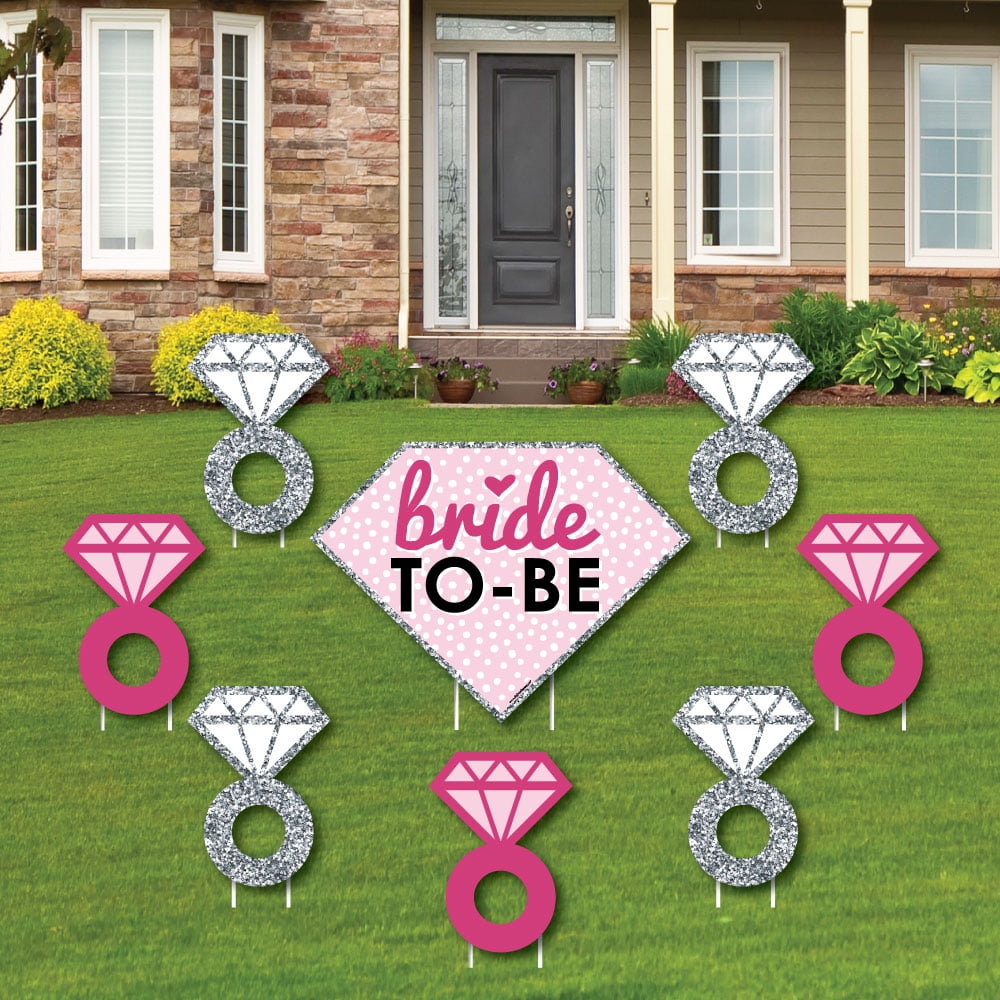 BrideToBe Yard Sign & Outdoor Lawn Decorations Bridal Shower or Classy Bachelorette Party