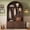 Walnut, variant on Leumius Farmhouse Fabric Arched Top Hall Tree with 5 Metal Hooks,All-in-One Mudroom Furniture with Adjustable Shelves,Mid-Century Fluted Door Entryway Bench with Wood Grain Finish for Hallway Black