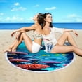 thumbnail image 3 of Beach Towels Oversized Round Printed Microfiber Beach Towel Super Lightweight Colorful Bath Towel Sandproof Beach Blanket Beach Mat Multi-Purpose Towel For Travel Swimming Pool on Clearance, 3 of 8