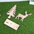 thumbnail image 3 of Homoyoyo 1 Set Deer Shape Ornaments Khaki Color Christmas Decoration for Holiday Tree and Home Decor, 3 of 8
