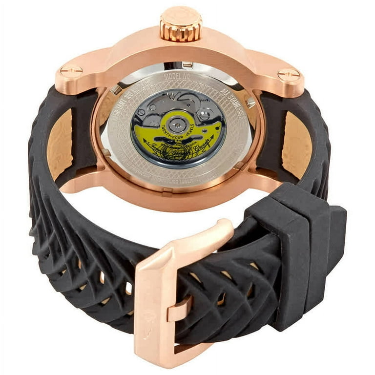 Invicta Men s S1 Rally Automatic Rose Dial Black Polyurethane Watch 18181