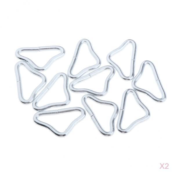 20 s Triangulares Soledad Anillos de triángulo de trampolín con Hebilla en Reemplazo de para Bolsos