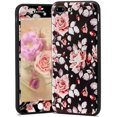 thumbnail image 1 of Floral Case for iPhone 8 Plus iPhone 7 Plus Flower Case for Girls Women with Screen Protector Cute Floral Design Soft TPU Shockproof Full Body Protective Cover for iPhone 7 Plus/8 Plus,Black, 1 of 7