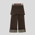 INCERUN Men Irregular Pants Patchwork Lace Up Joggers Casual Wide Leg ...