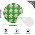 thumbnail image 4 of GZHJMY Christmas Gingerbread Man Round Placemats Set of 6, Non-Slip PVC Table Mats Washable Heat Resistant Place Mats for Kitchen Dining Table Christmas Home Decor, 15.4 Inch Table Mat, 4 of 7