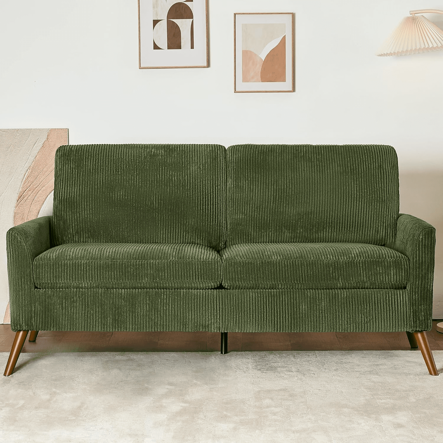 65" Mid Century Modern Small Couches for Small Spaces Love Seat , Sofa Couches for Living Room, Apartment, Bedroom