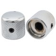 thumbnail image 4 of Musiclily Pro 1/4 Inch Steel Dome Universal Fitting Potentiometer Control Knob with Set Screw and Indicator Dot for Electric Guitar Bass, Chrome (Set of 2), 4 of 5