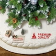 thumbnail image 7 of Ayieyill Christmas Tree Skirt Knitted Comfortable, 48 in, White Tree Skirt, Yarn Cream, 7 of 7