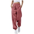 thumbnail image 1 of WILLBEST Pantalones Casuales para Mujer, Pantalones Holgados de Cintura Alta y Lisos, Diseño de Encaje Acampanado para Un Estilo y Comodidad Sin Esfuerzo. Chica, 1 of 6