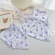 thumbnail image 3 of Conjunto de ropa de casa para niñas, chaleco sin mangas con cuello y diseño de muñeca bonita, de seda helada, novedad de verano 2024, 3 of 4