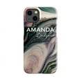 thumbnail image 1 of Étui Personnalisée Tourbillon Marbre Nom iPhone 15 Plus, iPhone 14 Pro, 1 of 5