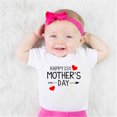 thumbnail image 4 of DPTALR Bambin Bébé Filles Garçons Manches Courtes Lettre Imprimée T-Shirt Combinaison Romper, 4 of 4