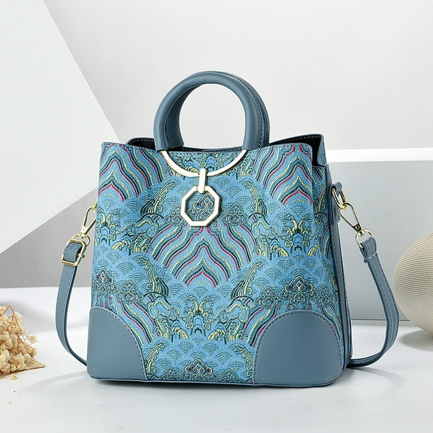 Bolso bandolera de piel sintetica vintage para mujer bolso de hombro con estampado retro bolso de mano y cartera de moda para mujer bolsos de marca
