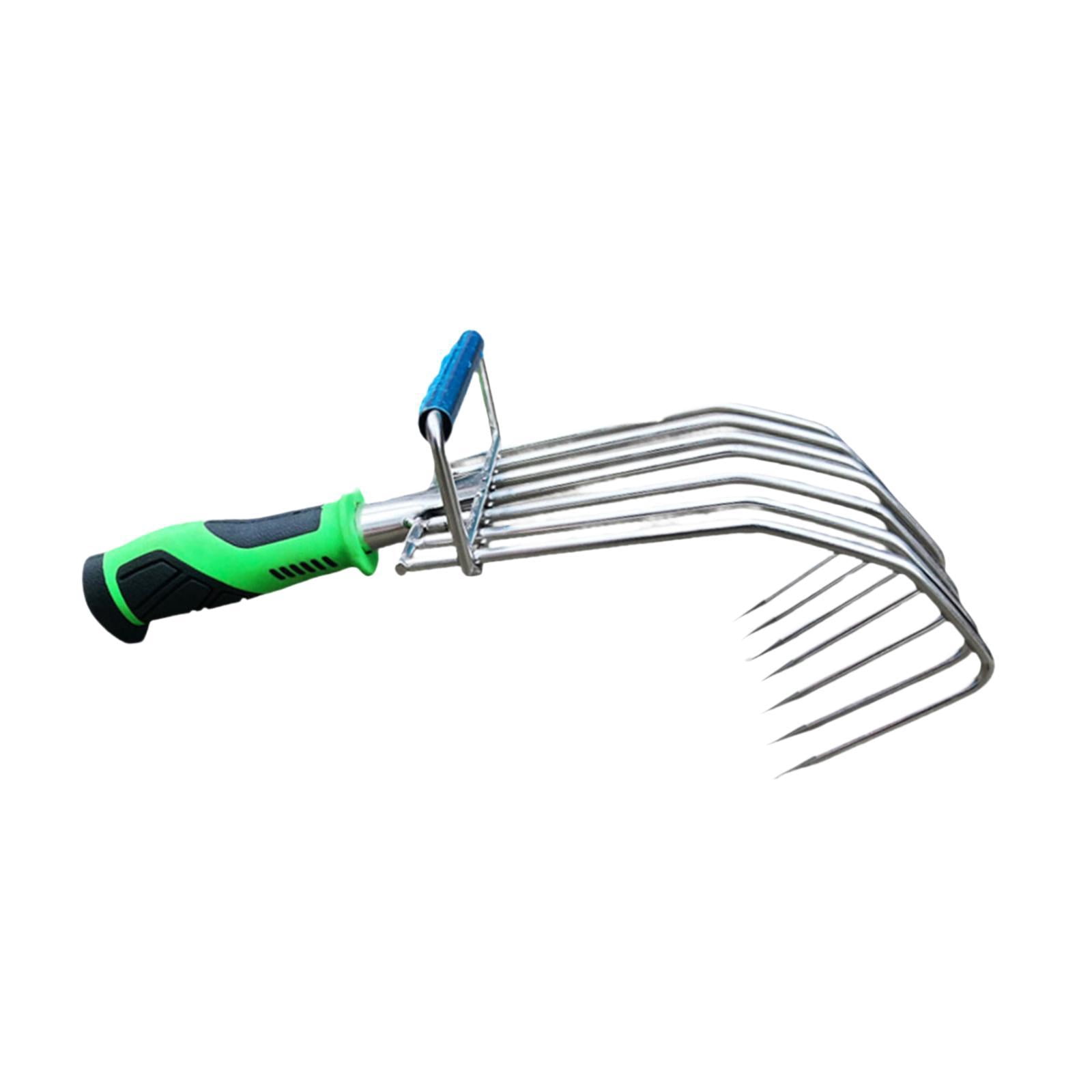 CarpNettore Hand Rake Cultivating Portable Garden Hand Rake Leaf Rake for Lawn Yard Work