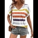 thumbnail image 2 of Blusas de Verano para Mujer, Camisas de Corta Tipo Dolman, Conjuntos de Moda 2025 con Cuello en V. Naranja Rojo XL, 2 of 9