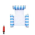thumbnail image 2 of Ohmyroo Inflatable Floating Lounger Thickened Striped Swimming Pool Raft For Summer, 2 of 8
