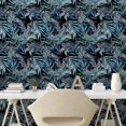 thumbnail image 2 of Ambesonne Leafy Design Peel & Stick Wallpaper for Home, Dark Jumble Leaves, 13"x72", Seafoam Dark Lavender, 2 of 5