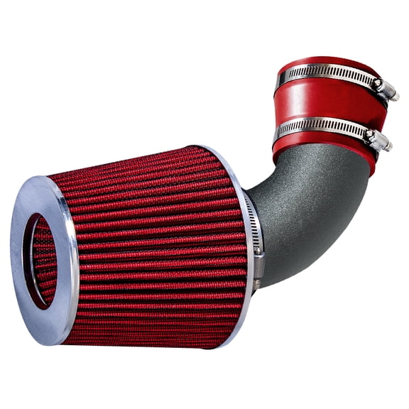 RTUNES RACING MATTE BLACK PIPE RED - SHORT RAM INTAKE Compatible For 97-00 BMW 528i / 01-03 BMW 525i / 01-03 BMW 530i