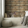 thumbnail image 5 of Retro Faux Wood Grain Peel And Stick Wallpaper Self-adhesive Wood Plank Wallpaper Roll Removable Vinyl Wall Covering For Restaur, 5 of 9