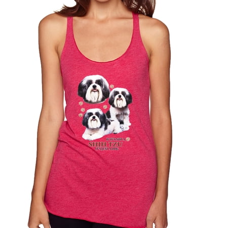 If It s Not a Shih Tzu It s Just a Dog Gift | Womens Dog Lover Premium Tri-Blend Racerback Tank Top Shocking Pink Small