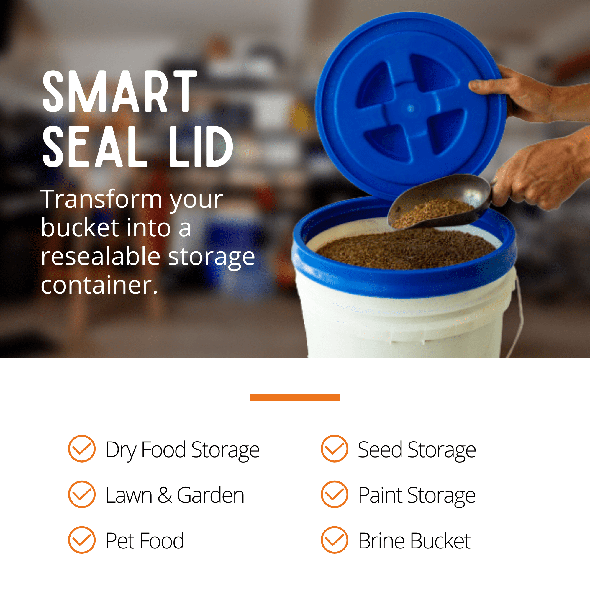 Pet food hotsell container screw lid
