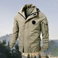 thumbnail image 2 of uikmnh Jackets for Men,Men'S Hooded Outdoor Casual Style Long Sleeved Jacket Suitable for Mountaineering,Winter Jackets for Men Size:M, 2 of 4