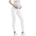 thumbnail image 6 of YABCSAZ Women's Maternity Jeans Over the Belly Comfy Stretchy Ripped Distressed High Waist Denim Jeggings Skinny Pregnancy Pants Maternity Leggings for Women Gifts for Women, 6 of 6