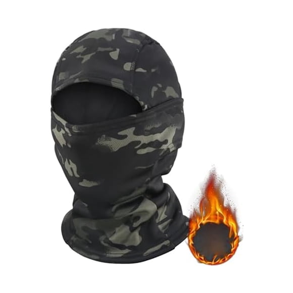 AoVoTo Winter Warm Windproof Camo Balaclava Face Mask for Men, Cold Weather Tactical Ski Mask for Hunting, Skiing, Motorcycling