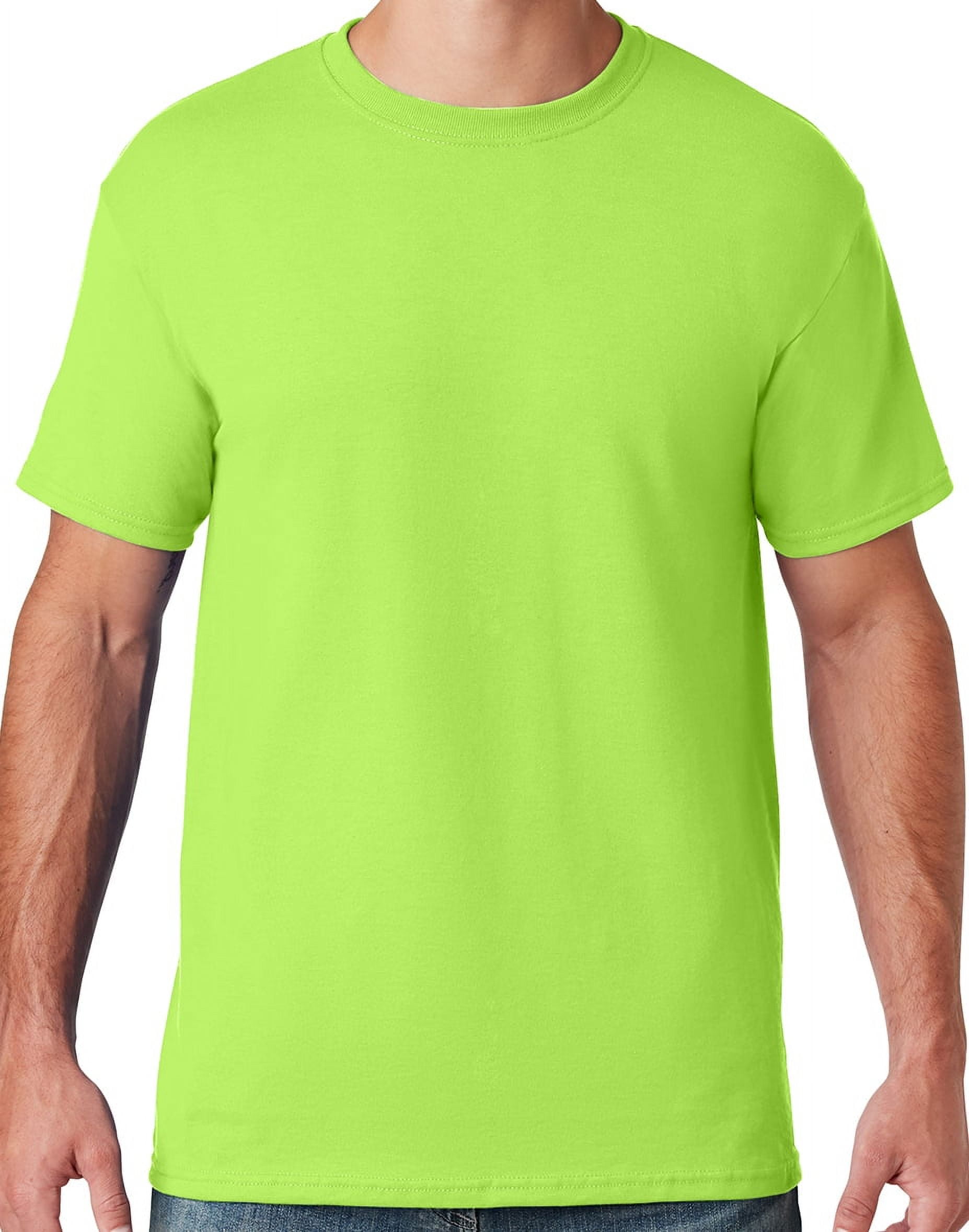 Sport Tek Men's Plain Short Sleeves T-Shirt, Neon Green, 2X-Large