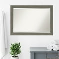 thumbnail image 2 of Amanti Art Beveled Wood Bathroom Wall Mirror - Fencepost Grey Narrow Frame Fencepost Grey Narrow Outer Size: 41 x 29 in, 2 of 5