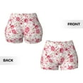 thumbnail image 5 of Picia Rose Flowers Printed Workout Shorts for Women Seamless Scrunch Butt Lifting High Waisted Yoga Gym Booty Running Moisture-wicking Short Pants-Large, 5 of 9