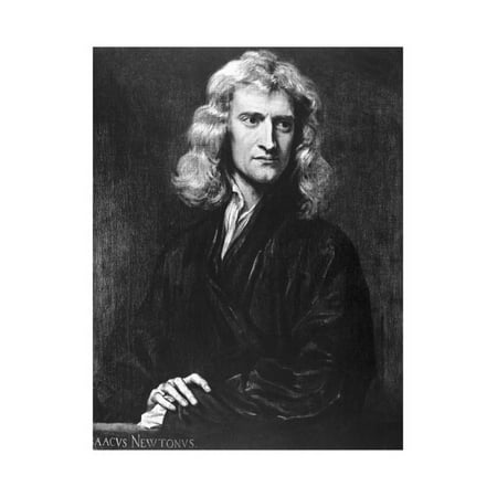 Portrait of Sir Isaac Newton by Godfrey Kneller Print Wall