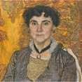thumbnail image 2 of Alexander Yakovlevich Golovin 15x15 Black Ornate Wood Framed Double Matted Museum Art Print Titled - Portrait of a Lady, 2 of 5