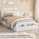 thumbnail image 4 of Tamaño individual para niños marco de cama almacenamiento cabecero & footboard low-profile wood platform sturdy wood slats no necesita colchón base blanca, 4 of 7