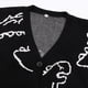 thumbnail image 5 of Cárdigan con Botones de Dinosaurio de para Mujer, y Holgado Suéter Abierto de Larga de Punto Jacquard. Negro XL, 5 of 10