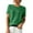Green, variant on TANGNADE Women's Round Neck Short Sleeved Loose T Shirt with A Knit, Bottom Loose Fitting Comfy Summer Polyester Top Gold L