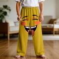 thumbnail image 5 of rd Yellow Children Boy Girl Hawaiian Tropical Straight Leg Long Leg Graphic Pants for Kid Beach Brunch Fall Summer Pants 2026 Clothes Trendy Regular Fit 4 Years, 5 of 9