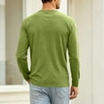 thumbnail image 3 of HAiming Men's Long Sleeve Shirts Casual Solid Color Round Neck Pullover Base Tops Plus Size Soft Pajamas Loungewear, 3 of 8