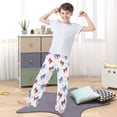 thumbnail image 5 of Kids' Pajama Pants Soft Relaxed Fit Sleep Pants Lounge Pants with Pockets Hand-drawn Bows Small, 5 of 9