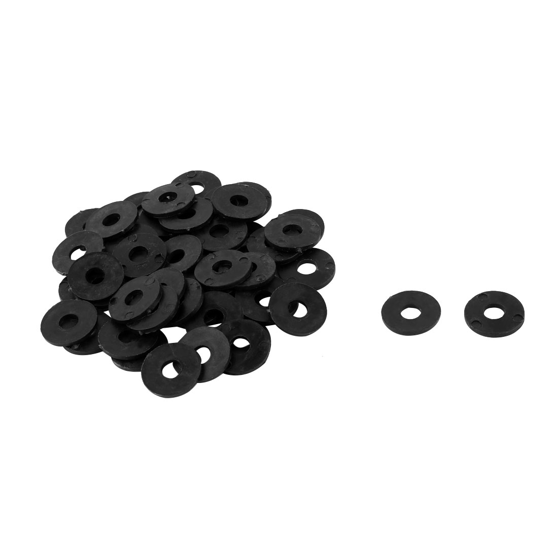 Plastic Replacement Insulating Flat Washer Black 18mm x 6mm x 1.5mm 50