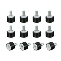 Rubber Mounts 12 Pack M4 Male/Female Vibration Isolator Shock Absorber D15mmxH10mm